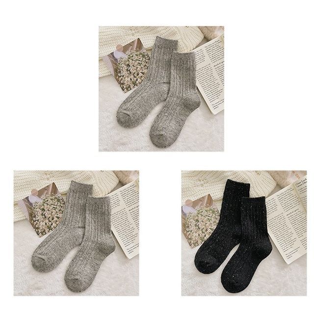 Set of 2 Pairs: Pain Splatter Ribbed Socks SpreePicky