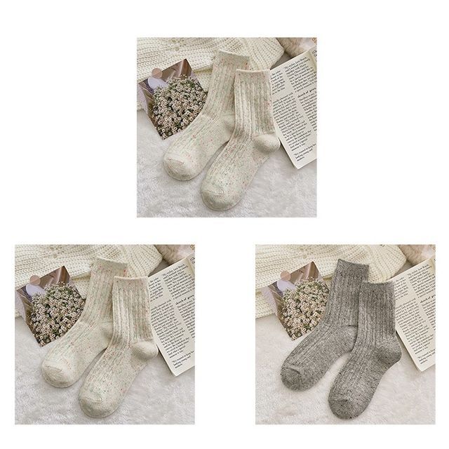 Set of 2 Pairs: Pain Splatter Ribbed Socks SpreePicky