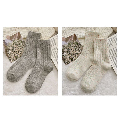 Set of 2 Pairs: Pain Splatter Ribbed Socks SpreePicky