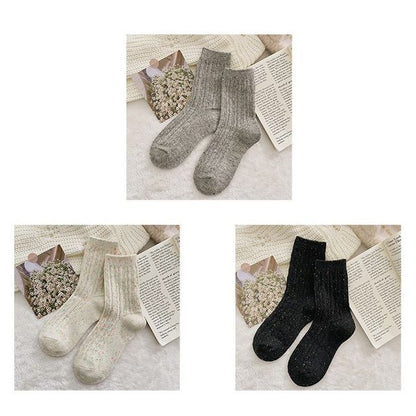 Set of 2 Pairs: Pain Splatter Ribbed Socks SpreePicky