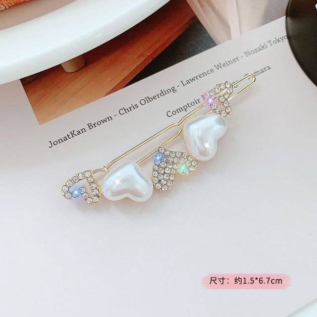 Rhinestone / Faux Pearl Alloy Hair Clip (various designs) SpreePicky