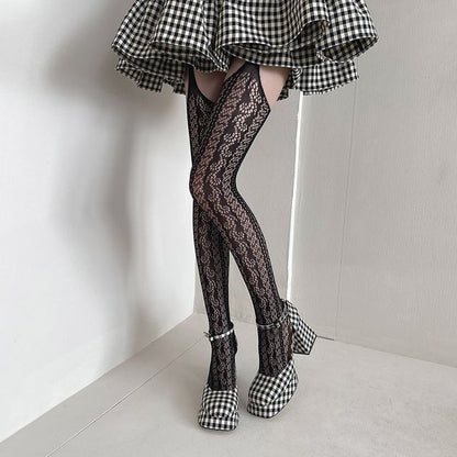 Patterned Fishnet Tights SpreePicky