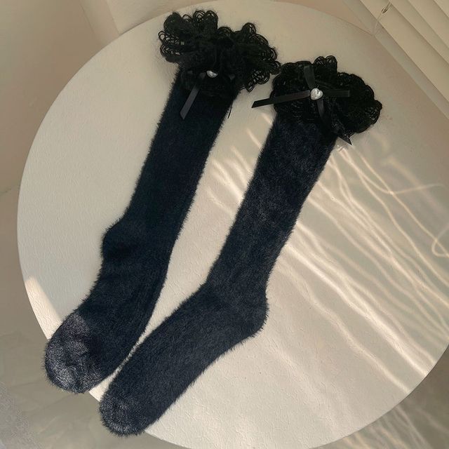 Bow Lace Trim Socks SpreePicky