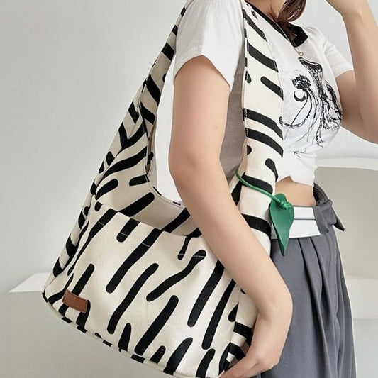 Patterned Canvas Tote Bag mySite