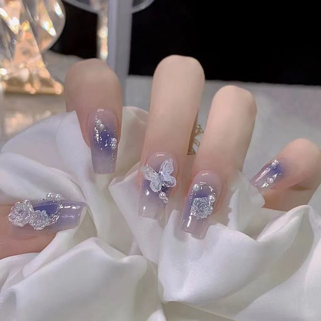 Butterfly Pointed Nail Tips SpreePicky