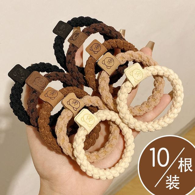 Bear Label Applique Hair Tie / Set SpreePicky