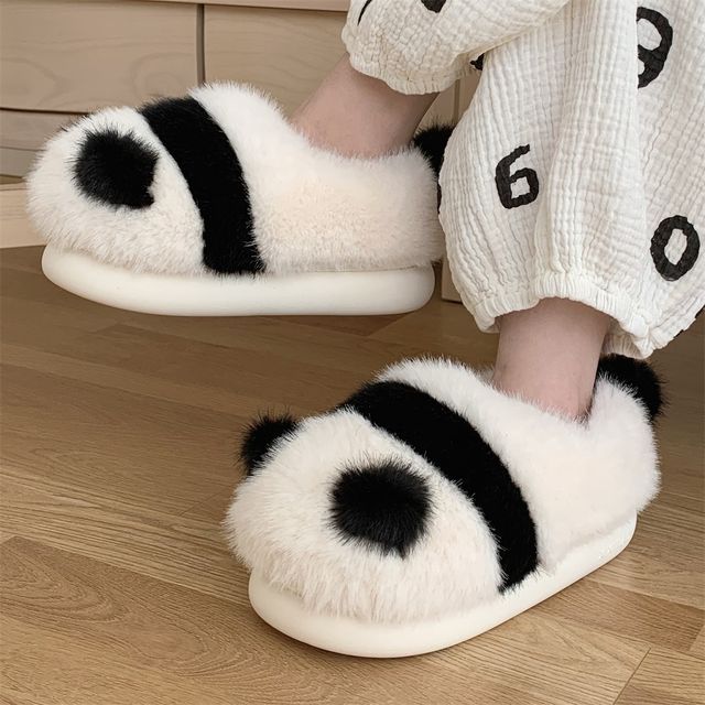 Panda Fluffy Slippers SpreePicky