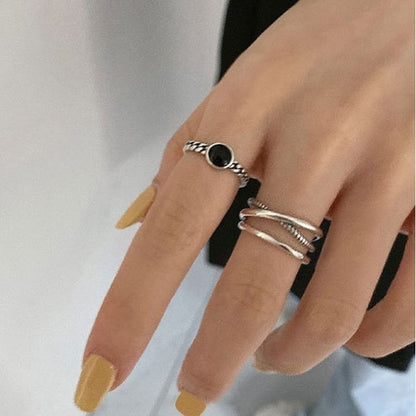 Rhinestone Alloy Open Ring / Layered Alloy Open Ring SpreePicky