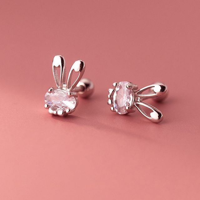 Rhinestone Rabbit Stud Earring SpreePicky