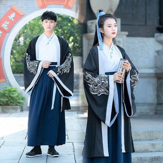 Couple Matching Embroidered Hanfu Costume / Set SpreePicky