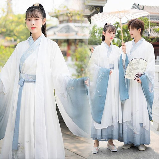 Couple Matching Dragon Embroidered Hanfu Costume / Set SpreePicky