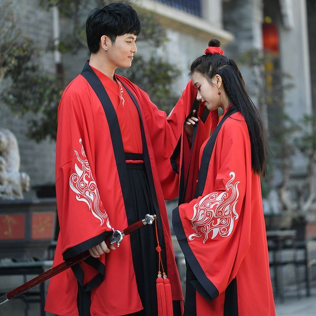 Couple Matching Embroidered Hanfu Costume / Set SpreePicky