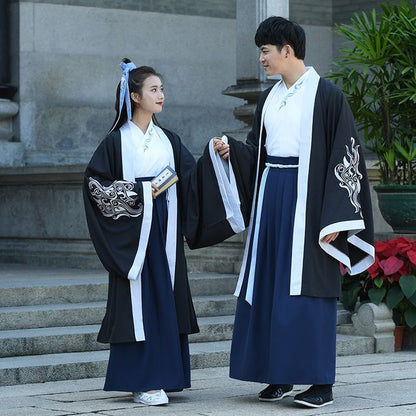 Couple Matching Embroidered Hanfu Costume / Set SpreePicky