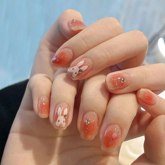 Rabbit Faux Nail Tips SpreePicky