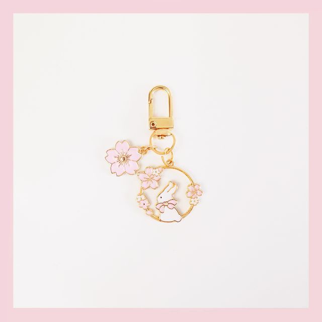 Rabbit / Floral Keyring SpreePicky