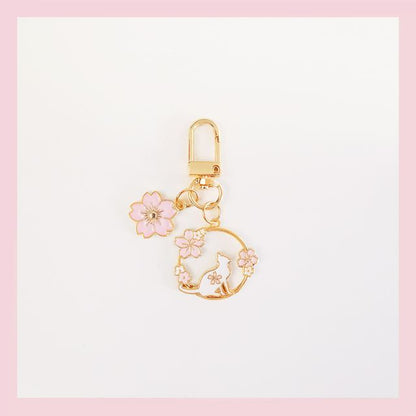 Rabbit / Floral Keyring SpreePicky