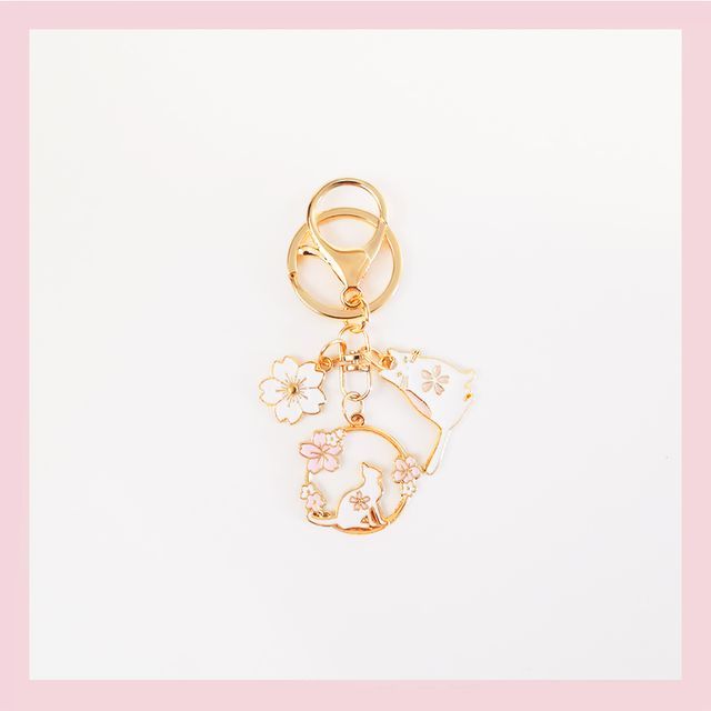 Rabbit / Floral Keyring SpreePicky