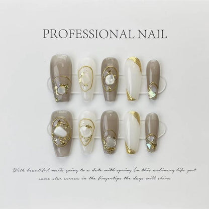 Shell Faux Nail Tips SpreePicky