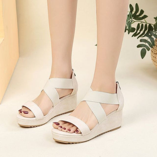 Criss Cross Wedge Sandals SpreePicky