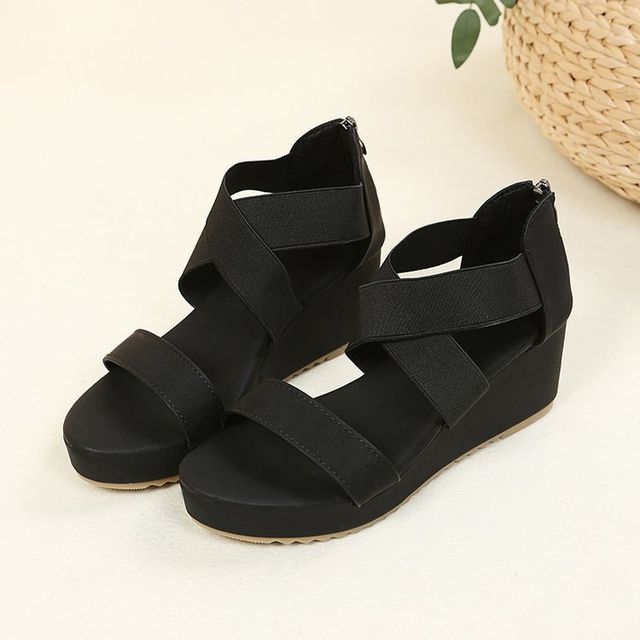 Criss Cross Wedge Sandals SpreePicky