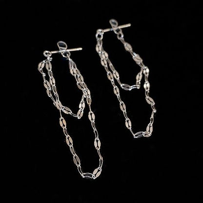 Layered Chained Alloy Dangle Earring SpreePicky