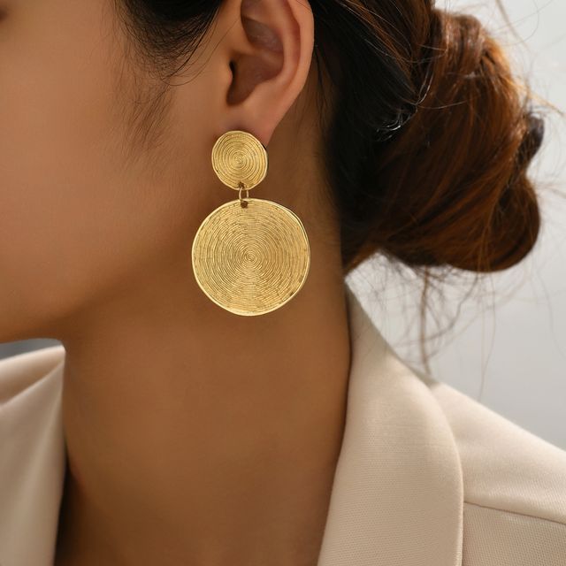 Disc Alloy Dangle Earring SpreePicky