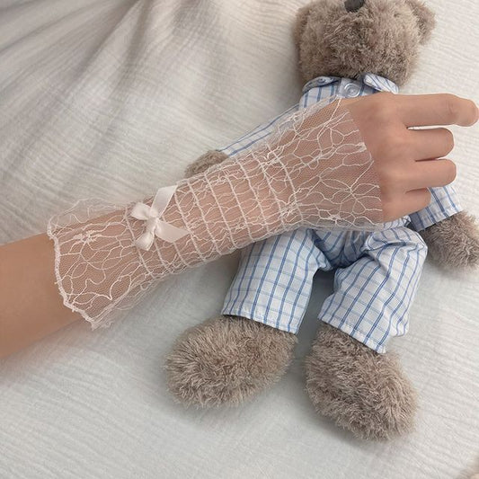 Ribbon Mesh Arm Sleeves SpreePicky