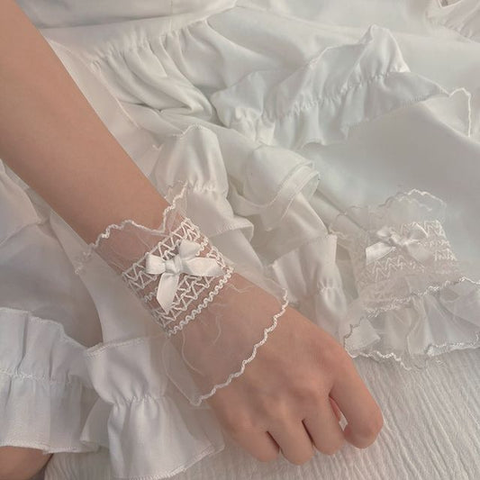 Ribbon Organza Wrist Cuffs SpreePicky