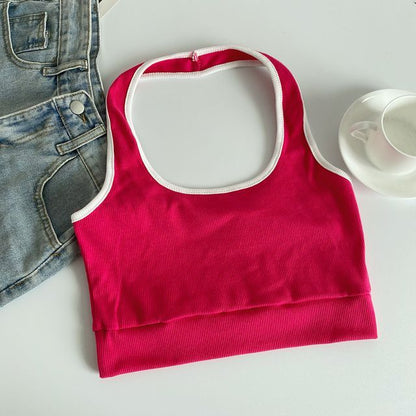 Halter Color Block Cami Top mySite