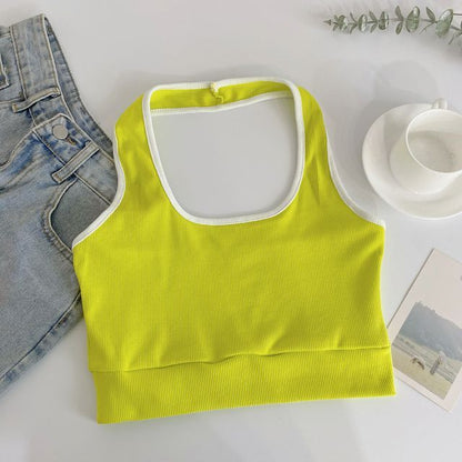 Halter Color Block Cami Top mySite