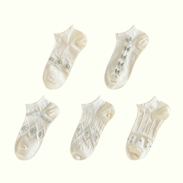 Jacquard Low Cut Socks Set SpreePicky