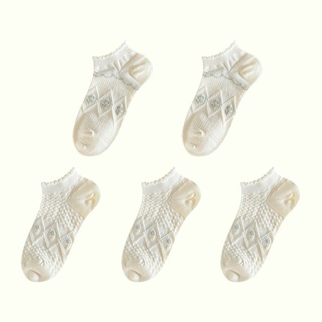 Jacquard Low Cut Socks Set SpreePicky