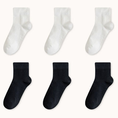 Set Of 6 Pairs: Plain Socks SpreePicky