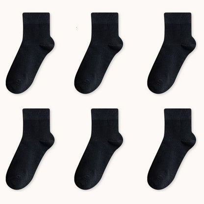 Set Of 6 Pairs: Plain Socks SpreePicky