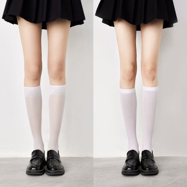 Plain Tall Socks Set SpreePicky