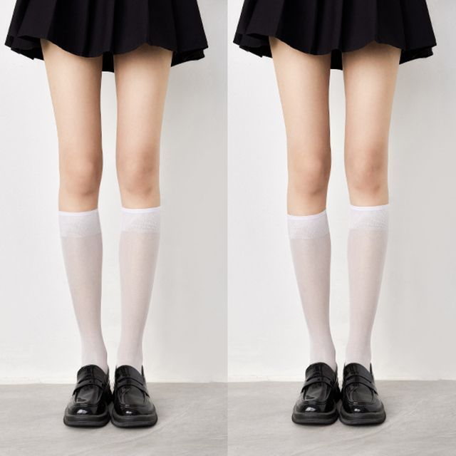 Plain Tall Socks Set SpreePicky