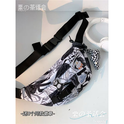 Printed Sling Bag / Bag Charm / Set SpreePicky