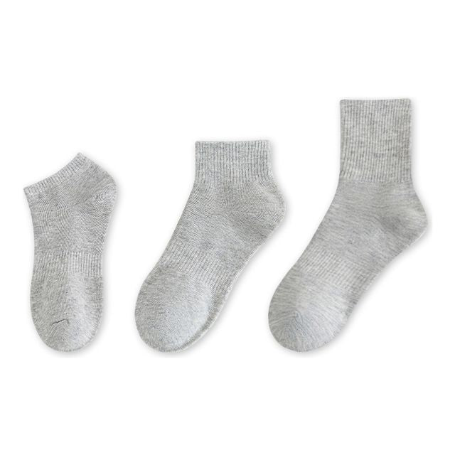 Set of 9 Pairs: Plain Ribbed Socks SpreePicky