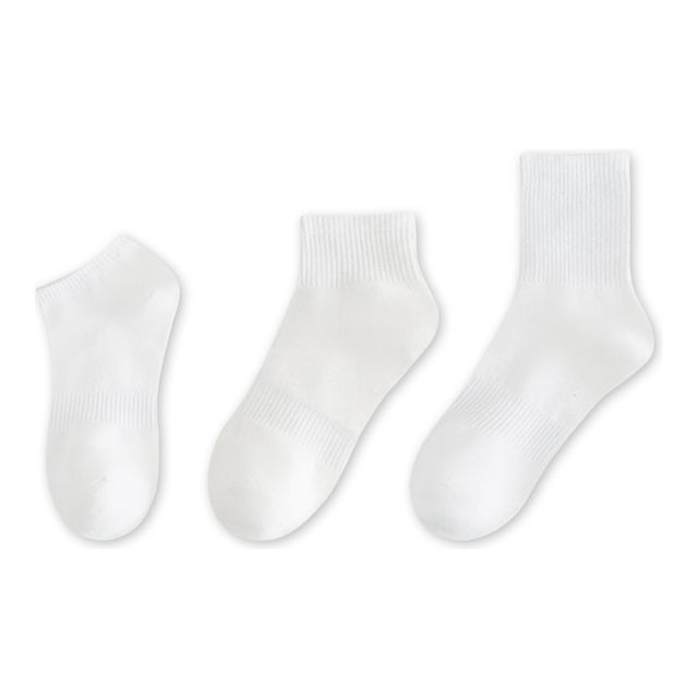 Set of 9 Pairs: Plain Ribbed Socks SpreePicky