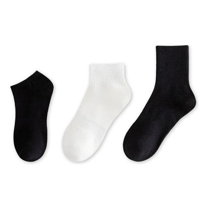 Set of 9 Pairs: Plain Ribbed Socks SpreePicky