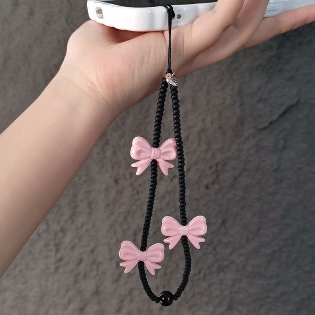 Bow Bead Phone Strap SpreePicky