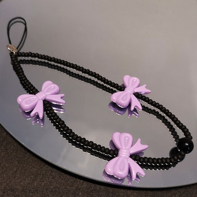 Bow Bead Phone Strap SpreePicky