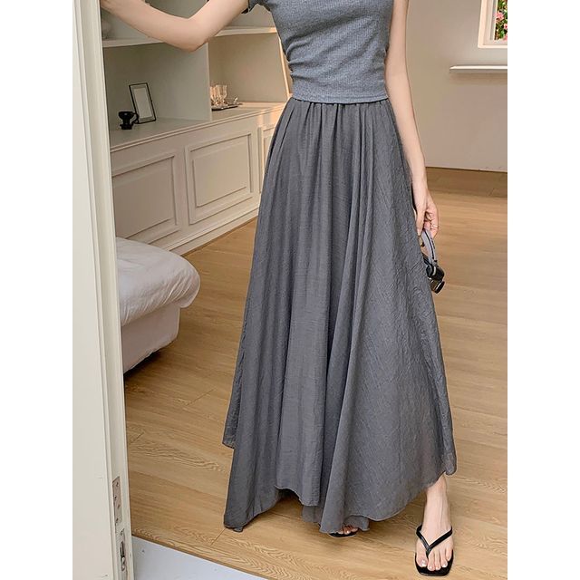 High Rise Plain Asymmetrical Maxi A SpreePicky