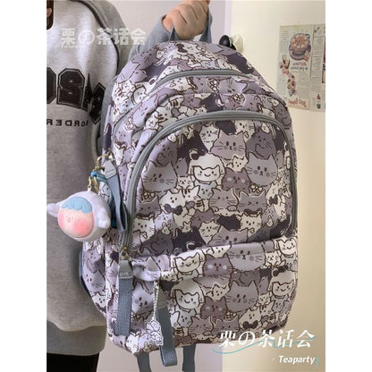 Cat Print Backpack / Bag Charm / Pin / Set SpreePicky