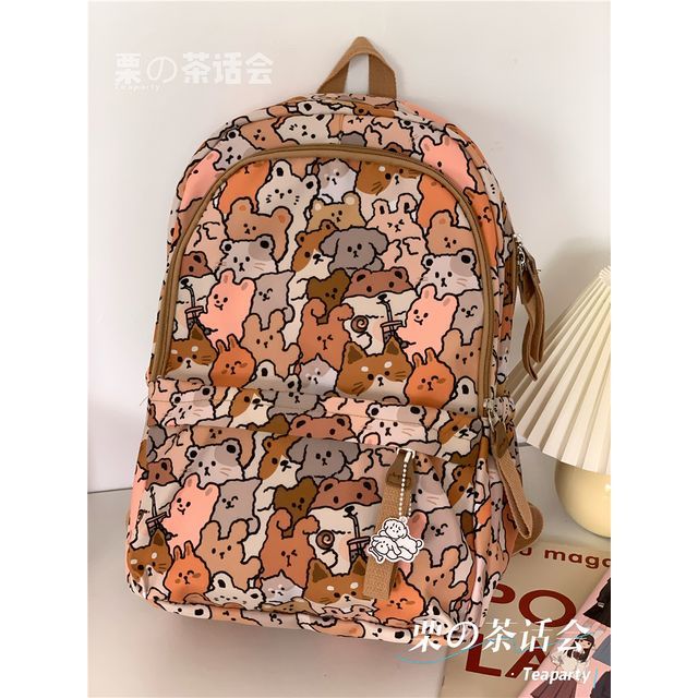 Cat Print Backpack / Bag Charm / Pin / Set SpreePicky