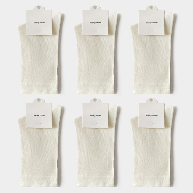 Set of 6: Plain Socks SpreePicky