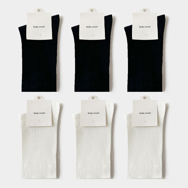 Set of 6: Plain Socks SpreePicky