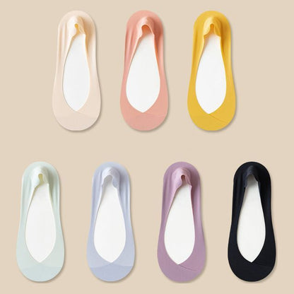 Set of 7: Plain No-Show Socks SpreePicky