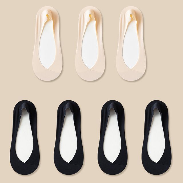 Set of 7: Plain No-Show Socks SpreePicky