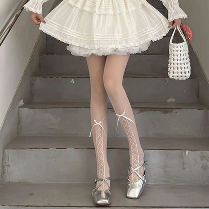 Ribbon Accent Sheer Socks Egirldoll